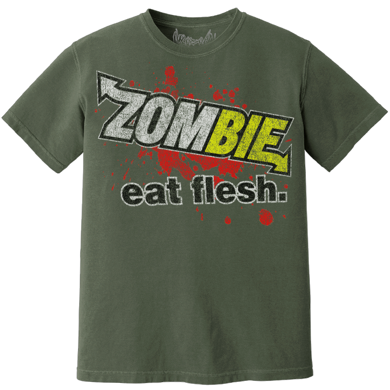 ZOMBIES EAT FLESH! *DYED GREEN*