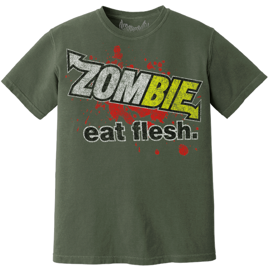 ZOMBIES EAT FLESH! *DYED GREEN*