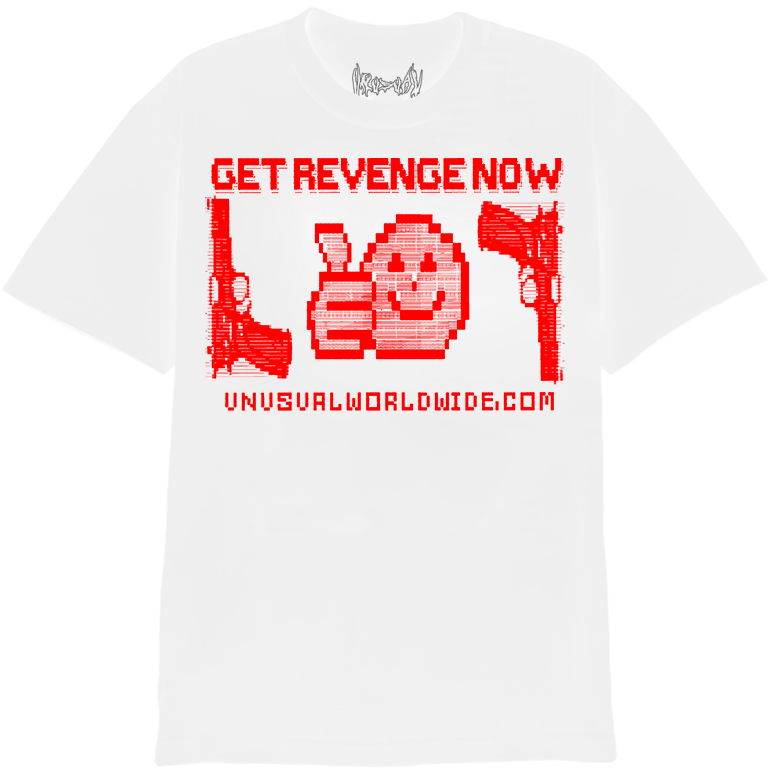 GET REVENGE NOW! WHITE/RED UNUSUAL WORLDWIDE
